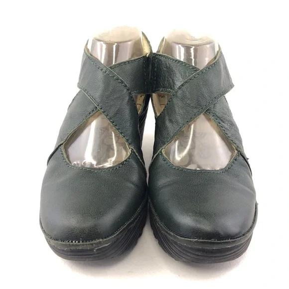 Fly London Yogo Leather Strap Wedge Booties EUR 39 - Picture 4 of 14